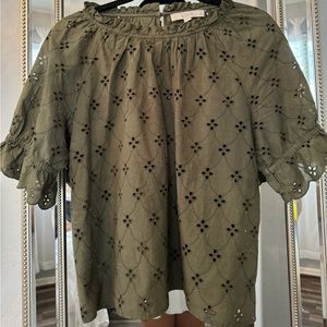 Forest green women’s blouse, size M